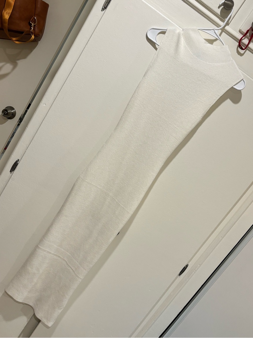 Sleeveless Knit Maxi Dress in White